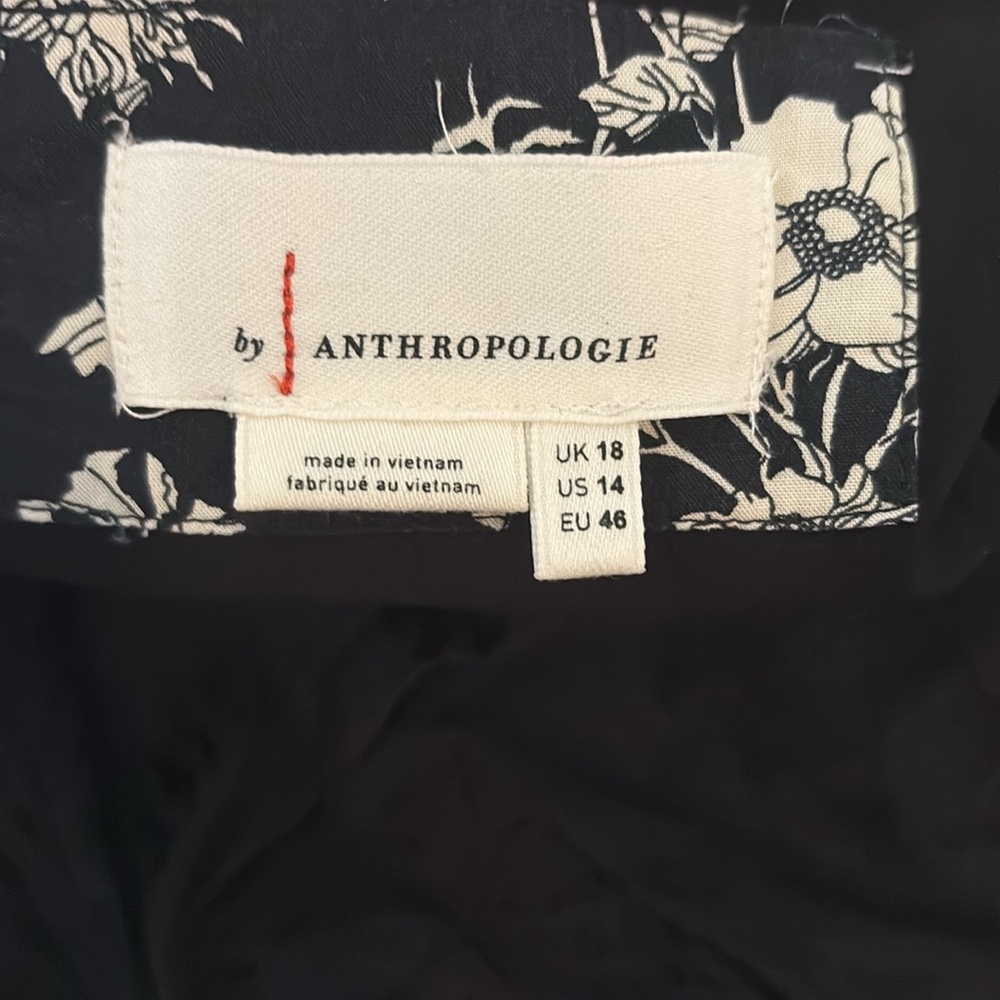Anthropologie Amelie Jacquard Slip Dress Black - Picture 6 of 7